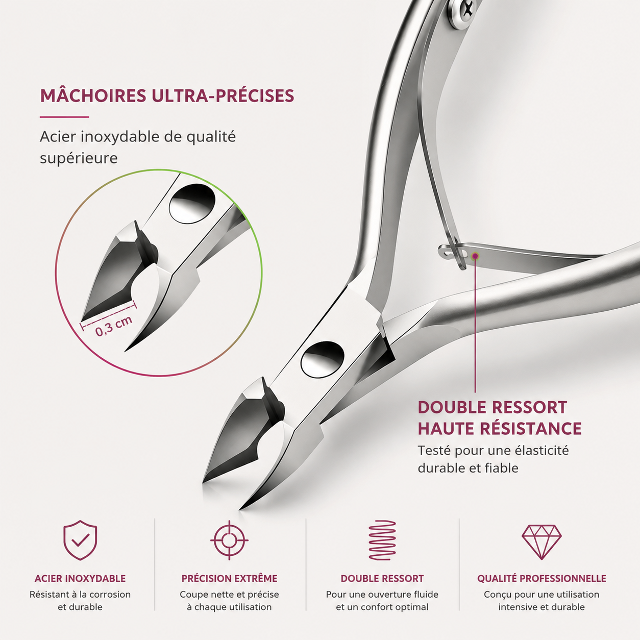 Outils pour Cuticules en Acier Inoxydable
